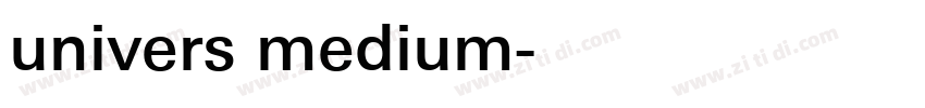 univers medium字体转换